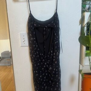 Cotton Candy Black and Purple Floral Dress